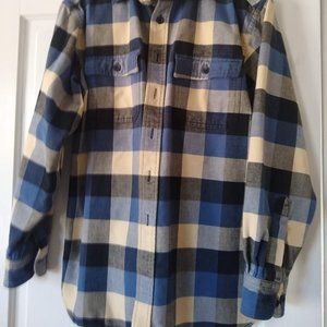 L.L. Bean Flannel Shirt Medium Blue